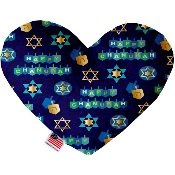 Mirage Pet Products Chanukah Bliss Canvas Heart Dog Toy 6 in. 1293-CTYHT6
